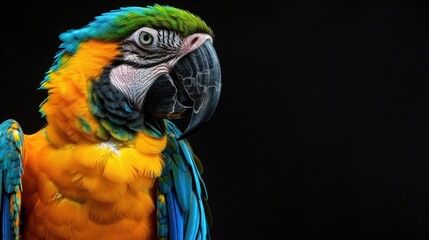 Fototapeta premium A Vibrant Blue and Gold Macaw