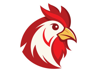 chicken head logo vector illustration