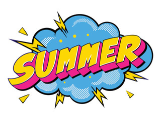 comic book cloud muddle text summer