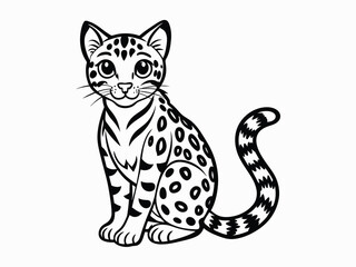 cute leopard cat sitting