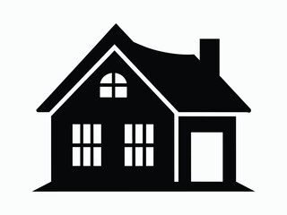 house silhouette vector illustration