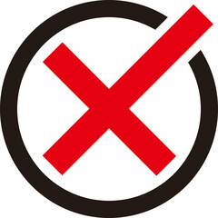 Obraz premium Wrong Mark Icon
