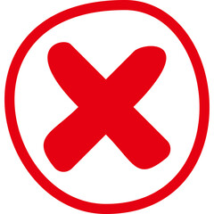 Obraz premium Wrong Mark Icon