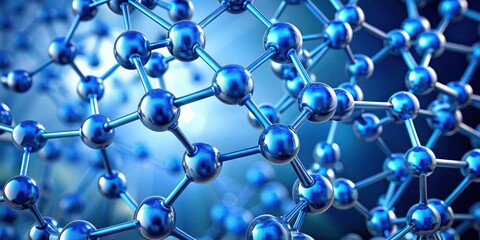 Blue molecule structure , science, chemistry, research, biology, molecular, abstract, technology, structure