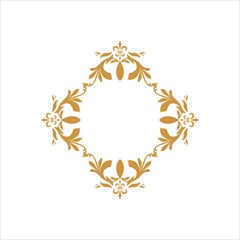 Vintage corner and frames. antique ornament, vector decoration element