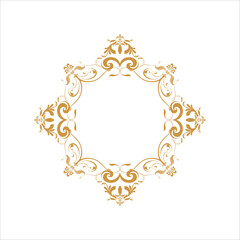 Vintage corner and frames. antique ornament, vector decoration element