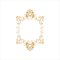 Vintage corner and frames. antique ornament, vector decoration element