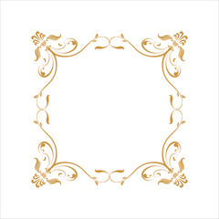 Vintage corner and frames. antique ornament, vector decoration element