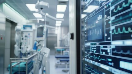 Medical Equipment and Vital Signs Monitor in Operating Room