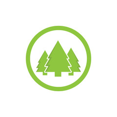 Cedar tree illustration logo icon