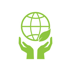 Eco friendly green leaf Logo icon
