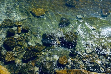 Transparent freshwater at the Great Lakes