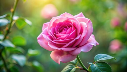 Beautiful pink rose in full bloom, rose, pink, flower, beautiful, bloom, petal, nature, garden, romantic, delicate, soft