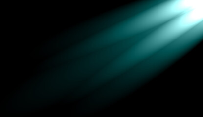 Two bright blue spotlight beams at the top with a dark background. light reflector with black background