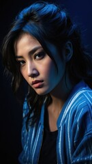 Elegant Mystery: A Portrait of Contemplation and Style