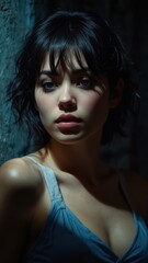 Intrigue in Shadows: A Timeless Portrait of Contemplation