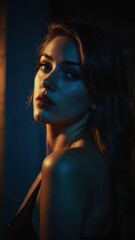 Ethereal Gaze: A Study in Light and Shadows