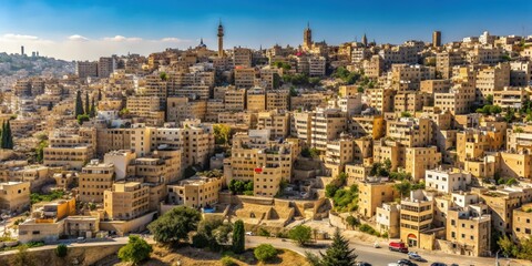 Obraz premium Plastico di Amman, a detailed model of the city of Amman, Jordan, Amman, Jordan, model, miniature, city, architecture