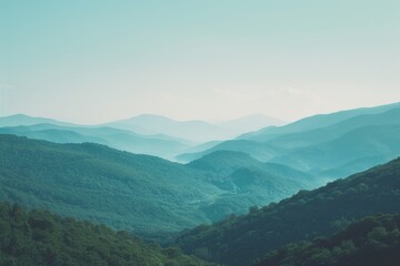 Aerial view of mountain range from afar, suitable for travel or landscape use