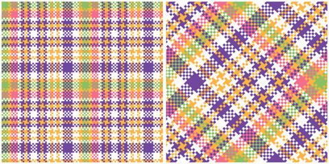 Scottish Tartan Plaid Seamless Pattern, Sweet Plaid Pattern Seamless. Traditional Scottish Woven Fabric. Lumberjack Shirt Flannel Textile. Pattern Tile Swatch Included.