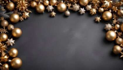 merry christmas background , copy space, black and white monochromatic palette, grey scale, golden hour glow, ai
