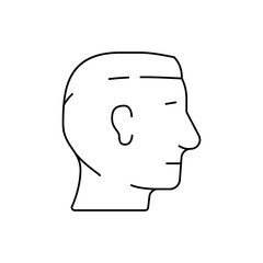 short cut hairstyle male line icon vector. short cut hairstyle male sign. isolated contour symbol black illustration