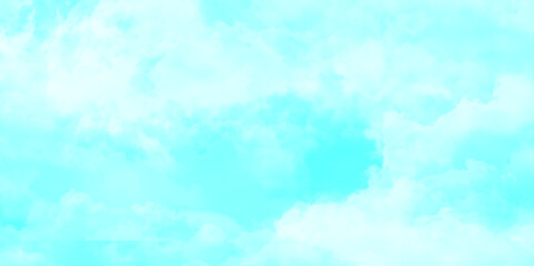 Obraz premium Blue pastel sky with white fluffy cumulus clouds watercolor texture abstract background, abstract cloudy background beautiful natural streaks of sky and light blue and white clouds with texture.