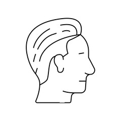 undercut hairstyle male line icon vector. undercut hairstyle male sign. isolated contour symbol black illustration