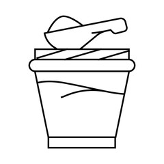 ghee milk product line icon vector. ghee milk product sign. isolated contour symbol black illustration