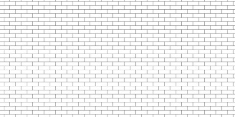 Rectangle and square tiles horizontal background. White brick wall vector background.