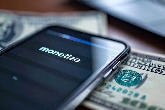 ai generative mobile phone screen word monetize
