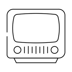television old gadget line icon vector. television old gadget sign. isolated contour symbol black illustration
