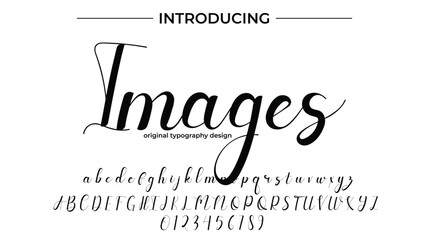 Images Font Stylish brush painted an uppercase vector letters, alphabet, typeface