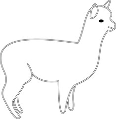 Illustration of a alpaca