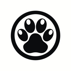 Fototapeta premium Pet logo design paw, vector for animal shop business