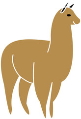 illustration of a gray alpaca