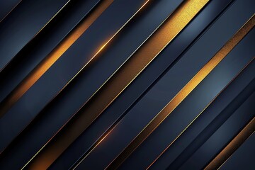 Obraz premium Abstract diagonal black and gold stripes background.
