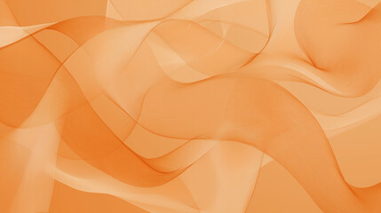 Abstract Generative Art with Brown Squiggles on Orange Pastel