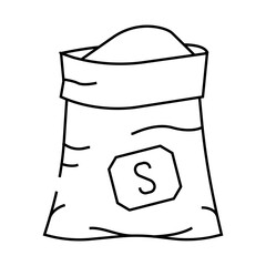 bag salt line icon vector. bag salt sign. isolated contour symbol black illustration