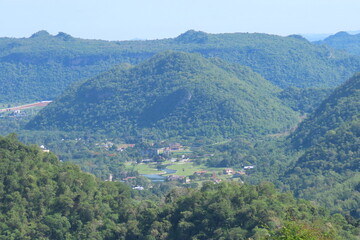 high angle view of the mountains