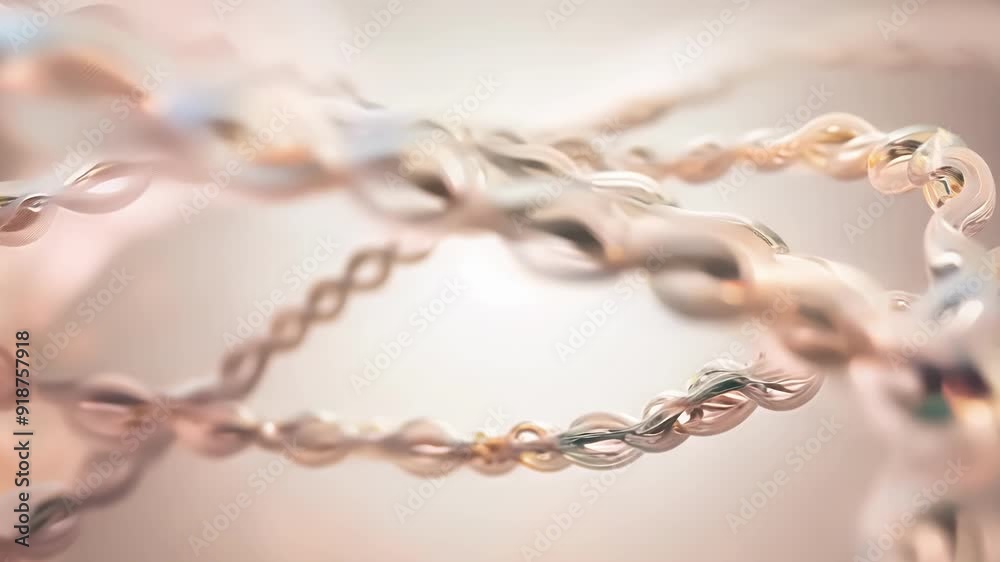 Poster twisting strands create mesmerizing patterns in a softly illuminated setting, showcasing intricate d