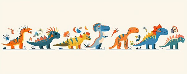 Obraz premium Evolutionary biology, species development, flat design illustration