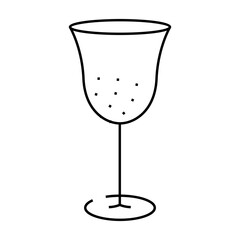 bar wine glass line icon vector. bar wine glass sign. isolated contour symbol black illustration