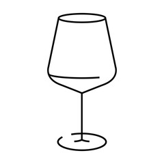 cabernet wine glass line icon vector. cabernet wine glass sign. isolated contour symbol black illustration