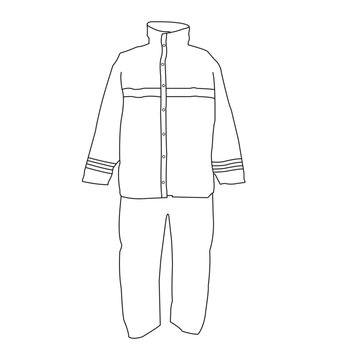outline rain suit clip art preview