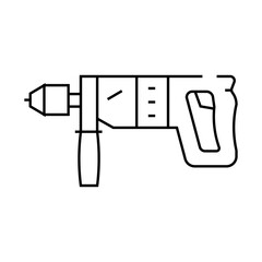 drill equipment line icon vector. drill equipment sign. isolated contour symbol black illustration