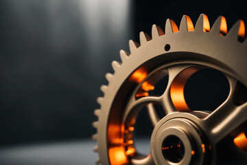 Close-Up of Precision-Crafted Mechanical Gear