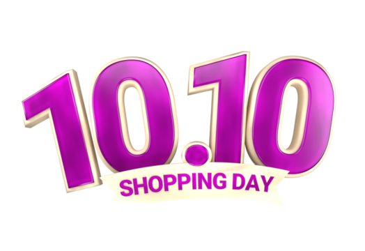 3D purple shopping day 1111 promotion sign 3d isolated for eleven day of eleven month