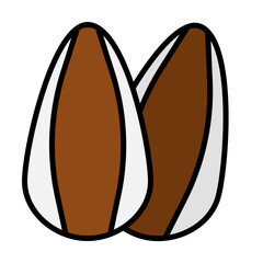 Fototapeta premium Sunflower Seed in Lineal Color Style Suitable for Web, Apps, Presentation, or Printable Meanings