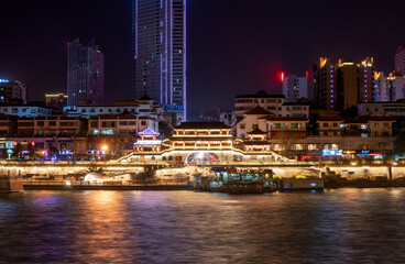Obraz premium country marina at night